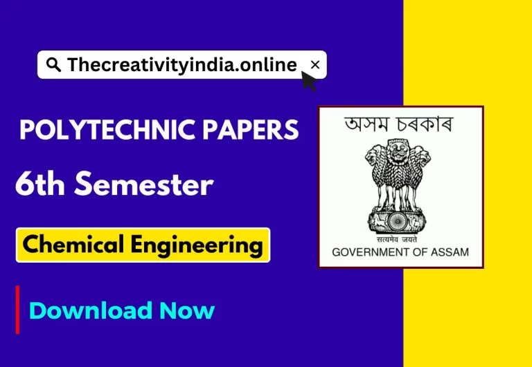 Chemical Engineering 6th Semester Paper